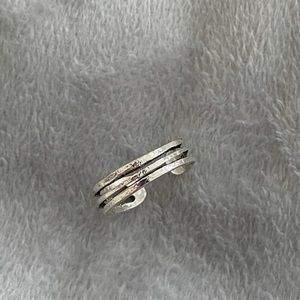 Silver Striped Ring